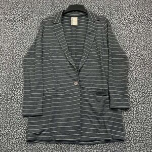 Dolan Left Coast Collection Womens Small Gray Striped Knit Blazer Jacket